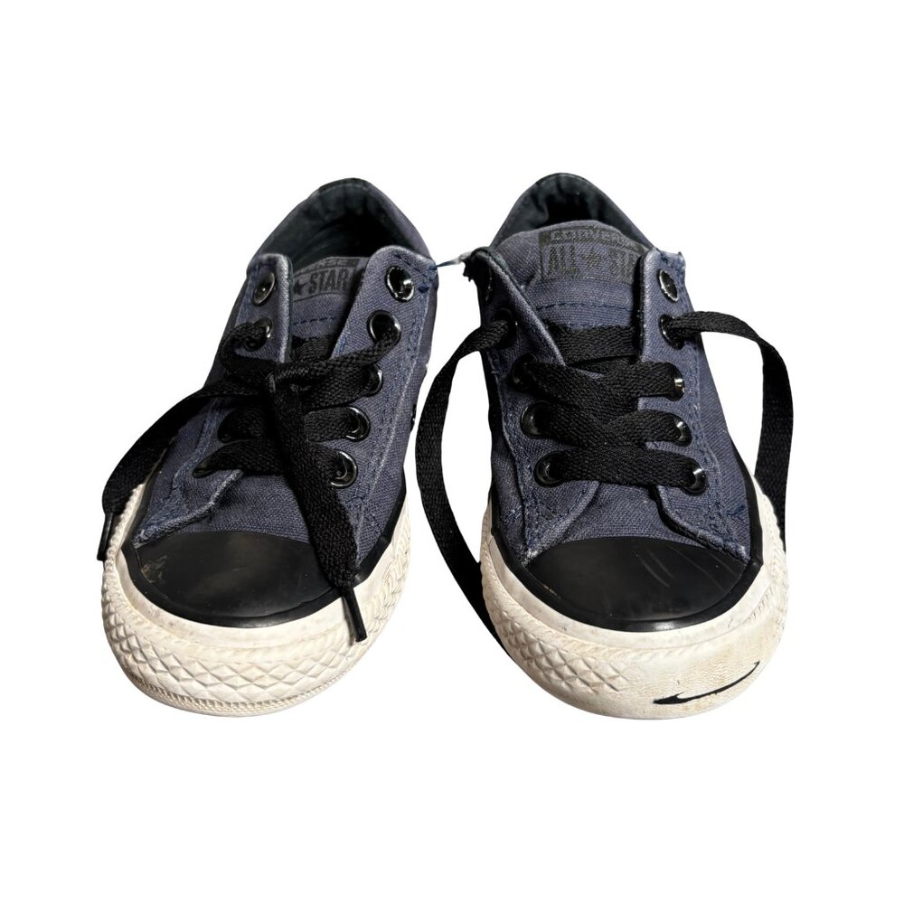 Converse All Star Navy Canvas Low Top Sneakers – Kids Size 11
